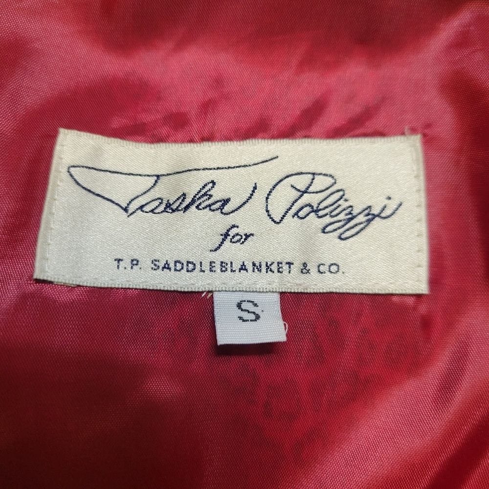 Tasha Polizzi Trench Coat Vintage Linen Leopard Print Double Breasted - Picture 10 of 13